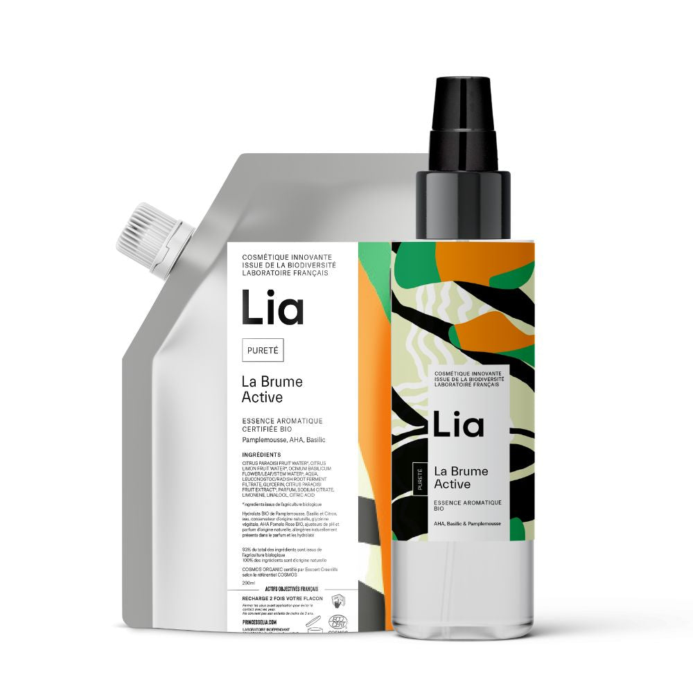 mock up de la brume pureté avec sa recharge 200ml