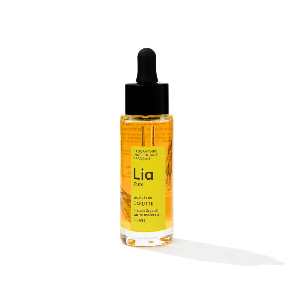 Photo flacon verre huile de carotte bio Laboratoire LIA