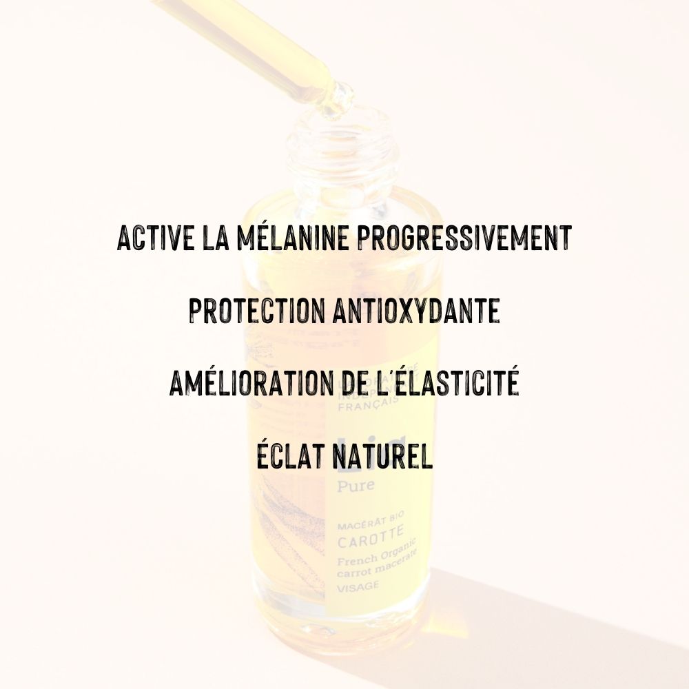 les bienfaits de la carotte sur la peau, soin bio 100% naturel et français