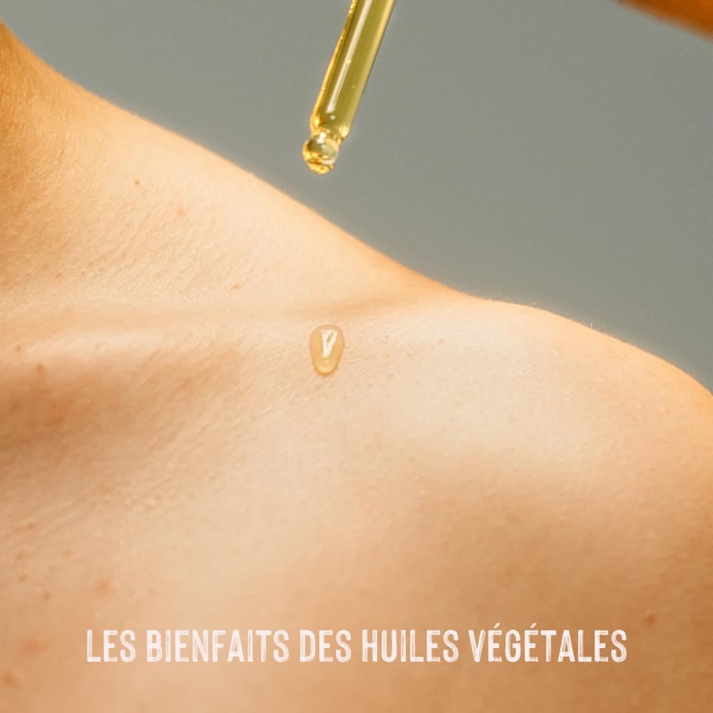 photo d'une application huile végétale peau