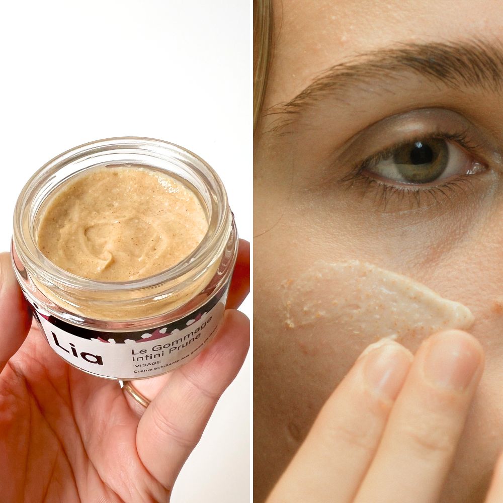 visuel du gommage à granin naturel laboratoire lia