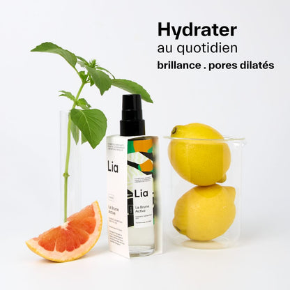 brume purete du laboratoire lia rechargeable et active sur les peaux mixtes à grasses