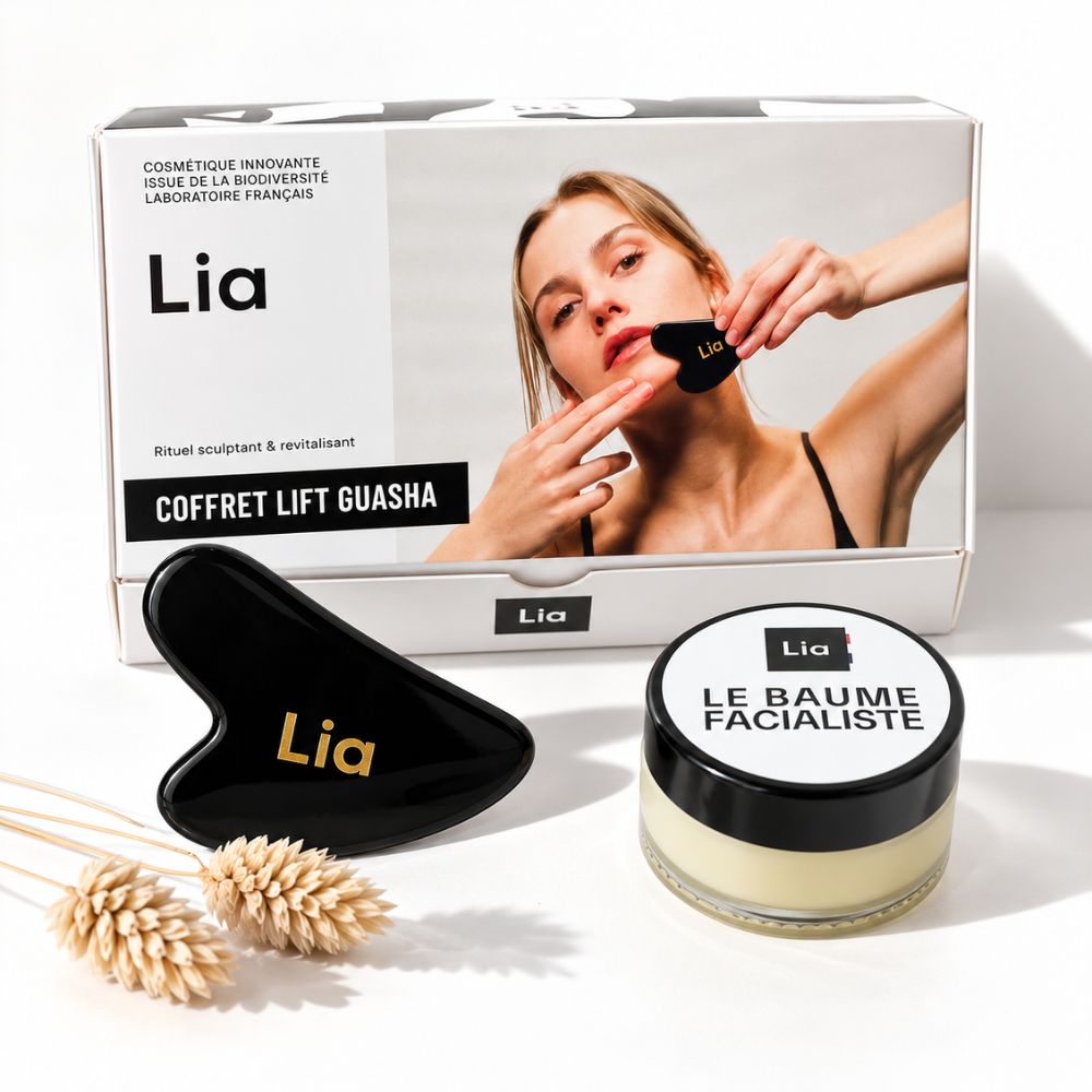 contenu du coffret guasha effet liftant laboratoire lia