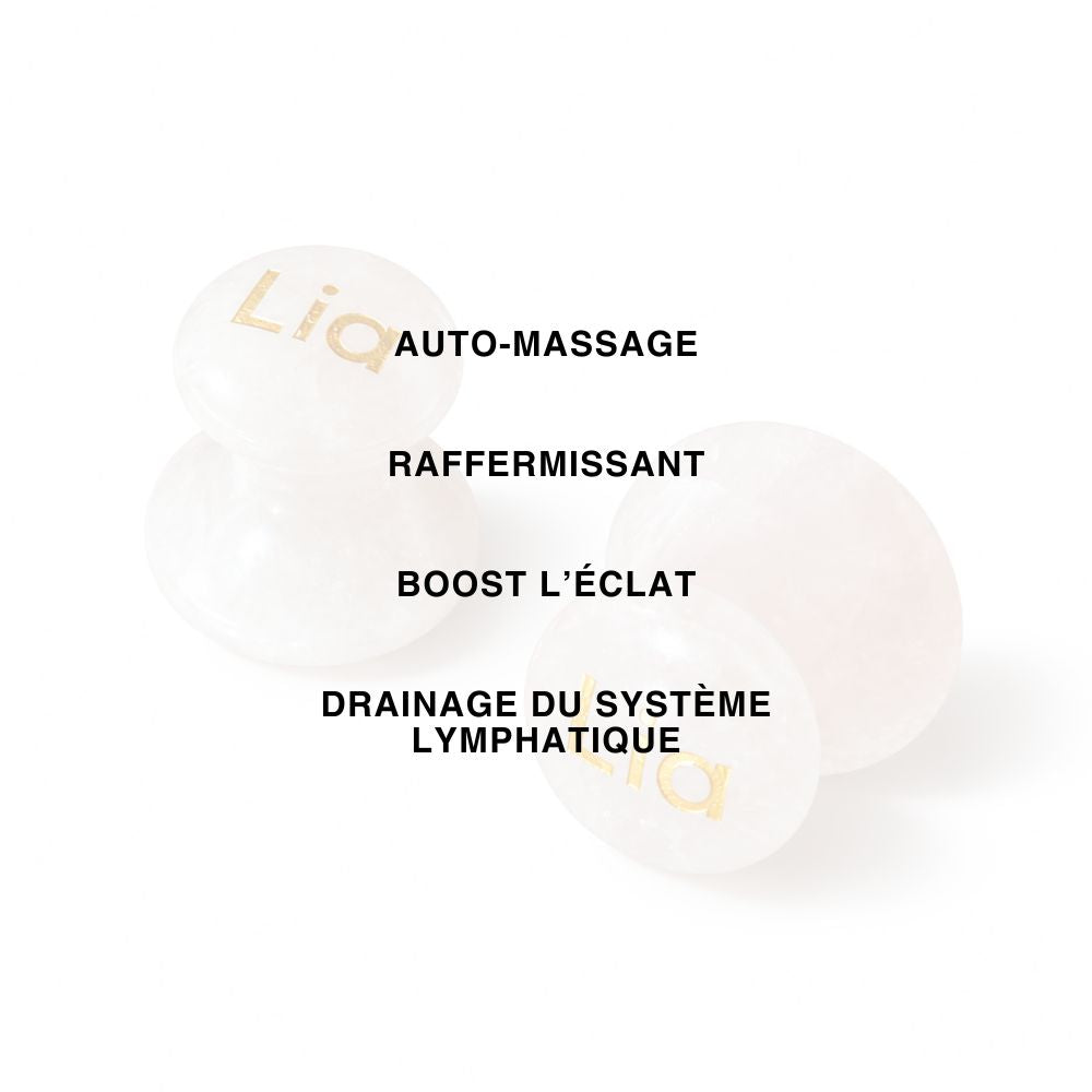 Duo de Mushrooms Quartz Rose
