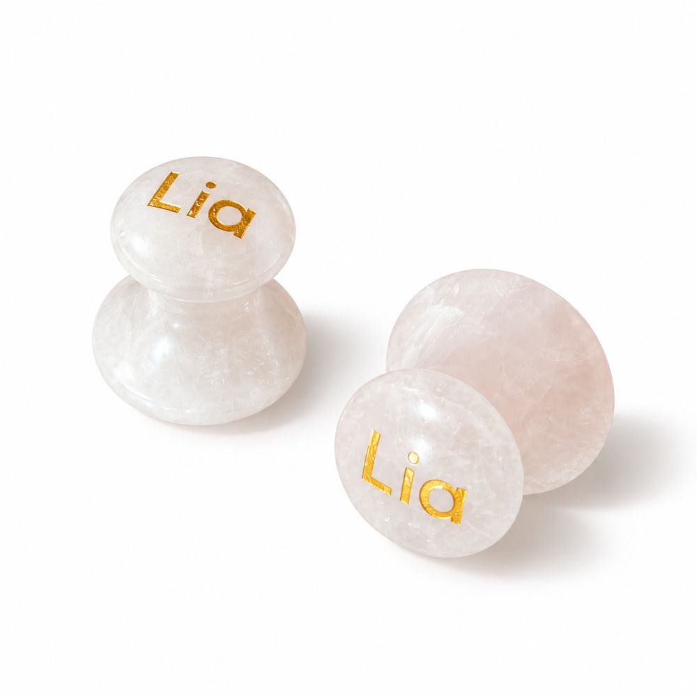Duo de Mushrooms Quartz Rose