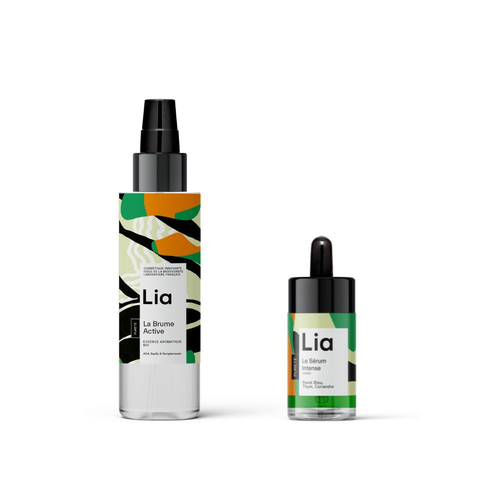 photo des flacons brume active pureté et serum intense pureté