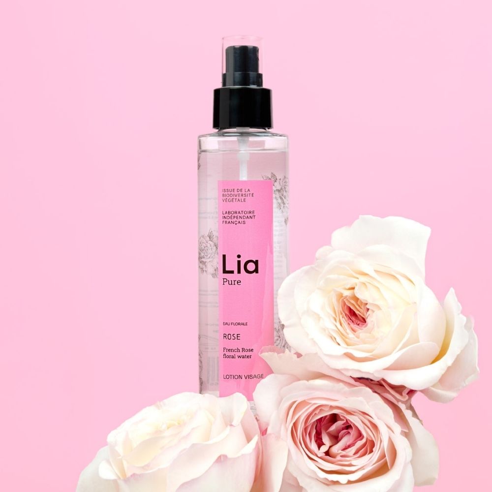 photo flacon eau florale rose Lia pure