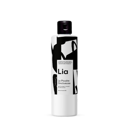 flacon poudre onctueuse nettoyant visage bio peau sensible