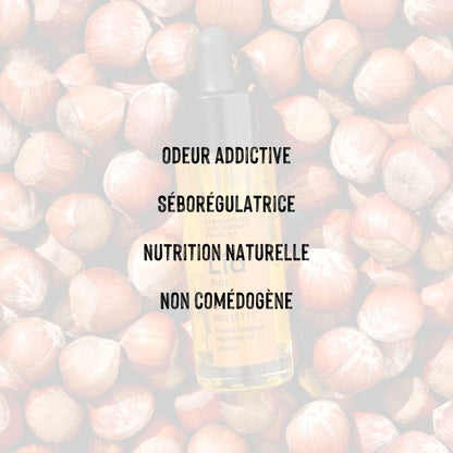 huile de noisette, nutrition naturelle, non comédogène, odeur addictive. LIA Cosmétiques